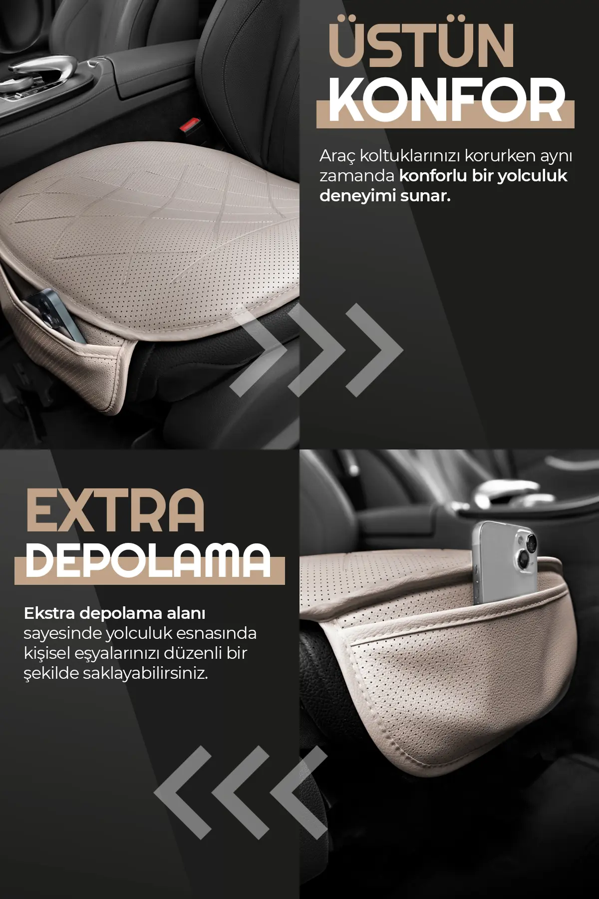 Otom Premium Ön Koltuk Minderi Yüksek Kalite Deri - 5