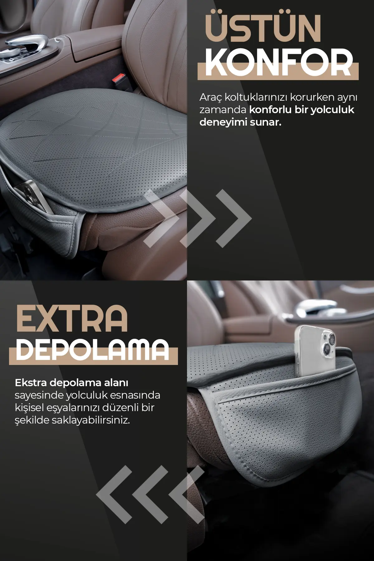 Otom Premium Ön Koltuk Minderi Yüksek Kalite Deri - 8