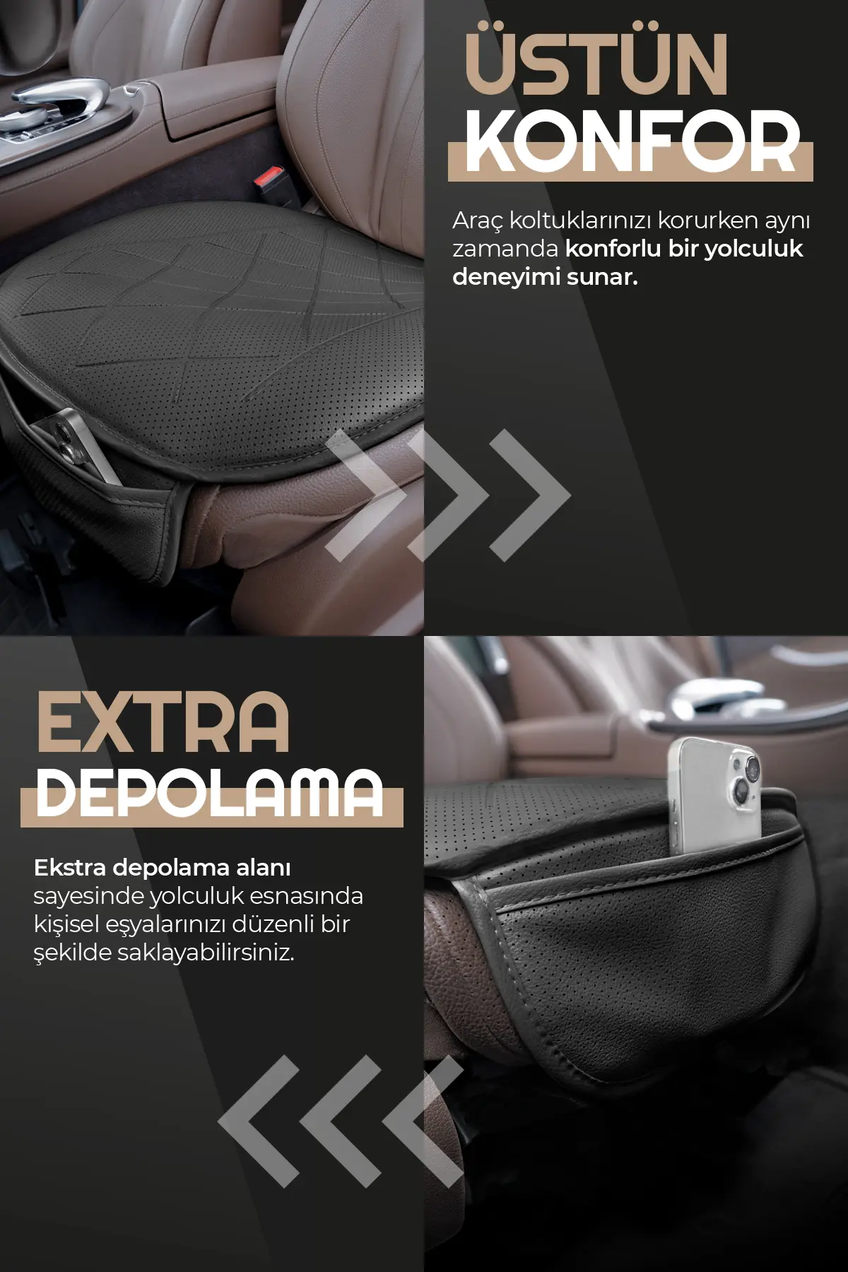 Otom Premium Ön Koltuk Minderi Yüksek Kalite Deri - 13