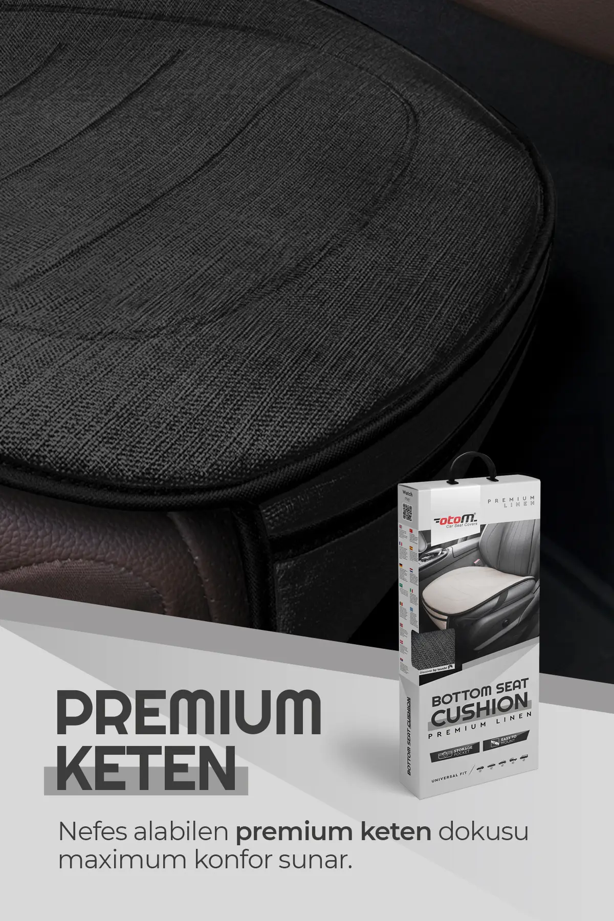 Otom Premium Ön Koltuk Minderi Yüksek Kalite Keten - 12