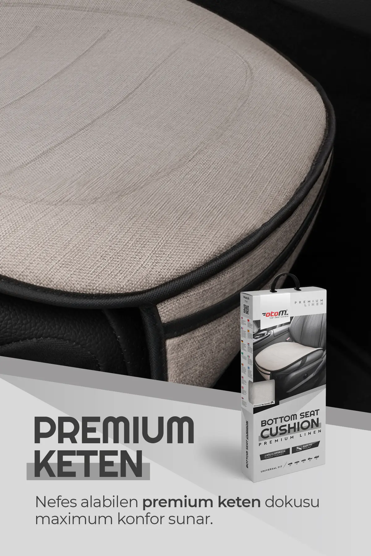Otom Premium Ön Koltuk Minderi Yüksek Kalite Keten - 18