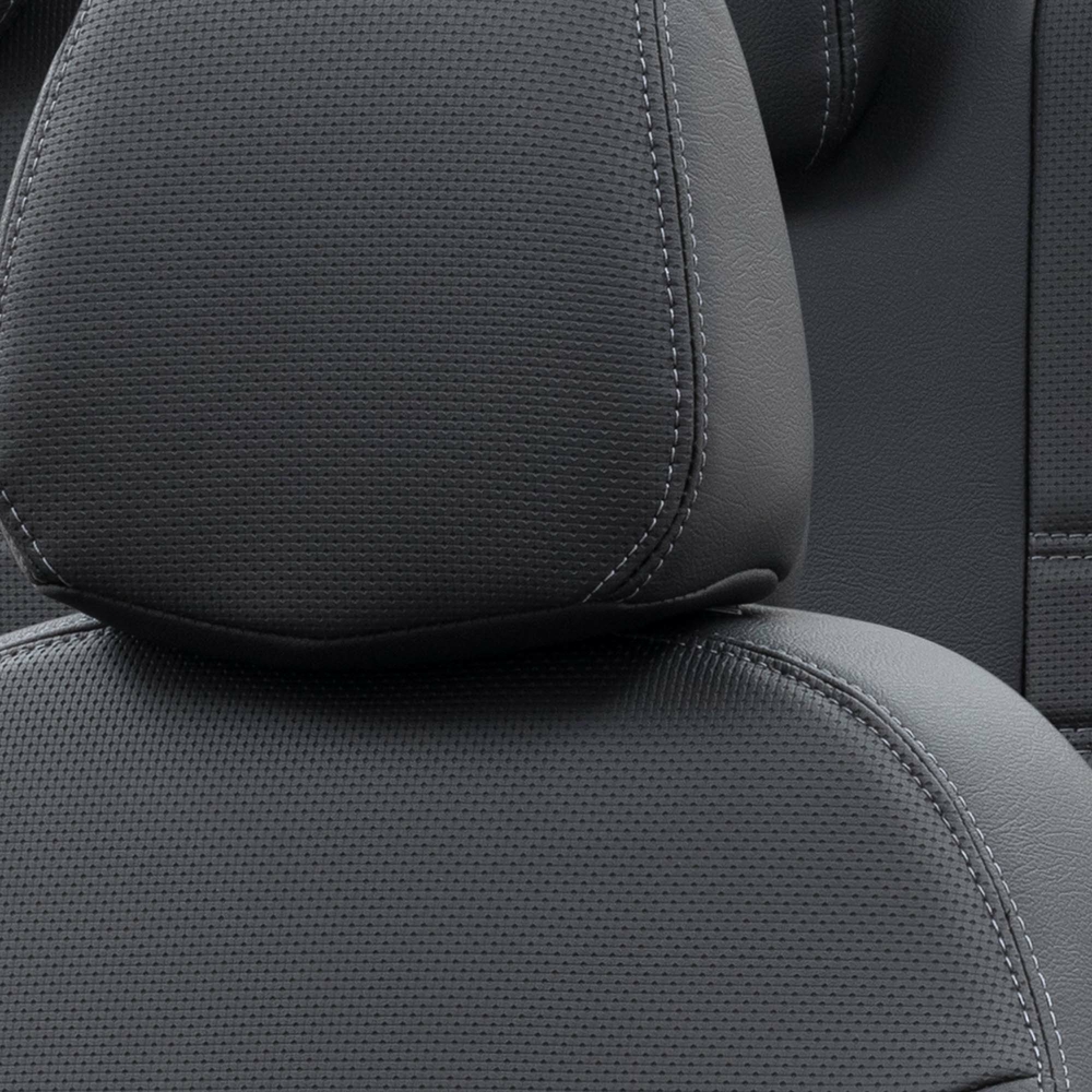 Otom Renault Kangoo 2016-Sonrası Özel Üretim Koltuk Kılıfı New York Design Siyah - 5