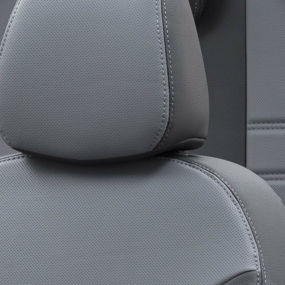 Otom Seat Altea XL 2004-2015 Özel Üretim Koltuk Kılıfı İstanbul Design Füme - Siyah - 5