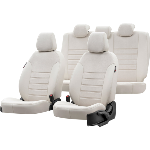 Otom Seat Altea XL 2004-2015 Özel Üretim Koltuk Kılıfı London Design Fildişi - Thumbnail