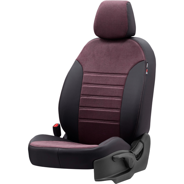 Otom Seat Altea XL 2004-2015 Özel Üretim Koltuk Kılıfı Milano Design Bordo - Siyah - 2