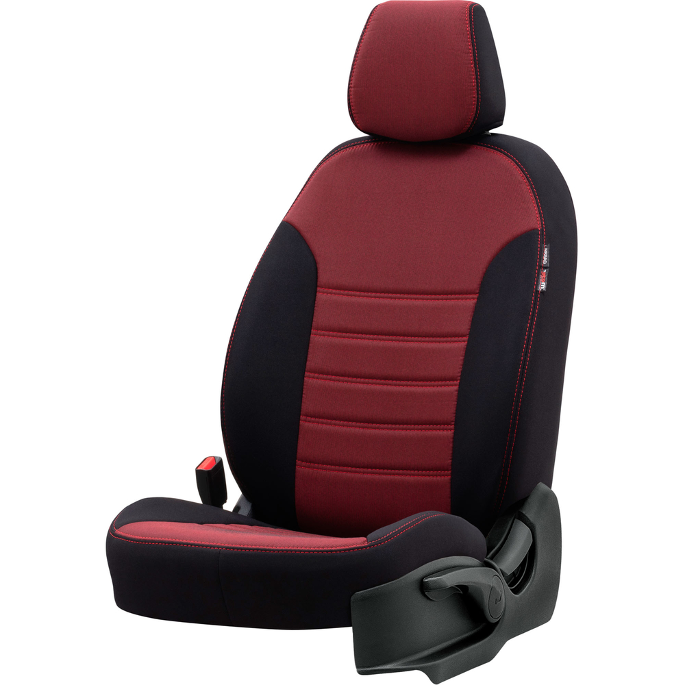 Otom Seat Altea XL 2004-2015 Özel Üretim Koltuk Kılıfı Original Design Kırmızı - Siyah - 2