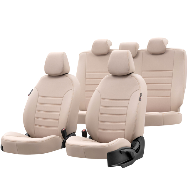 Otom Seat Altea XL 2004-2015 Özel Üretim Koltuk Kılıfı Paris Design Bej - 1