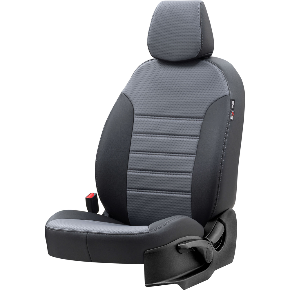 Otom Seat Arona 2018-Sonrası Özel Üretim Koltuk Kılıfı New York Design Füme - Siyah - 2