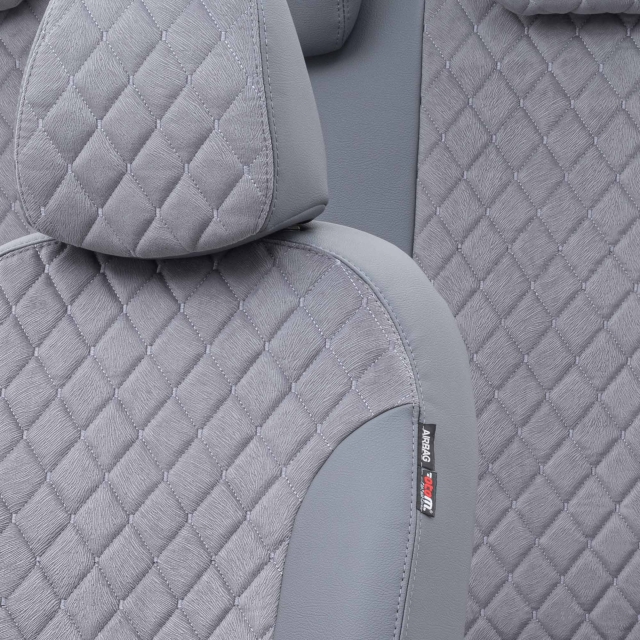 Otom Seat Ateca 2016-Sonrası Özel Üretim Koltuk Kılıfı Madrid Design Tay Tüyü Füme - 3