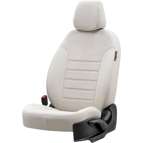 Otom Seat Cordoba 2003-2009 Özel Üretim Koltuk Kılıfı London Design Fildişi - Thumbnail