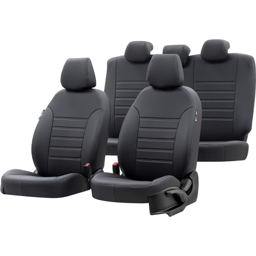 Otom Seat Cordoba 2003-2009 Özel Üretim Koltuk Kılıfı New York Design Siyah - Thumbnail
