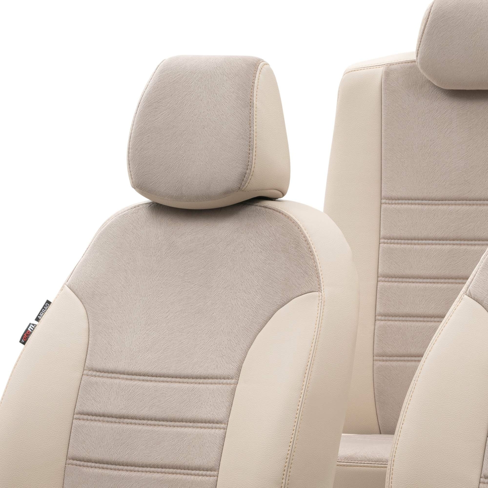 Otom Seat Ibiza 2003-2008 Özel Üretim Koltuk Kılıfı London Design Bej - 4