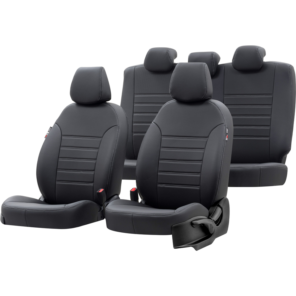 Otom Seat Ibiza 2003-2008 Özel Üretim Koltuk Kılıfı New York Design Siyah - 1