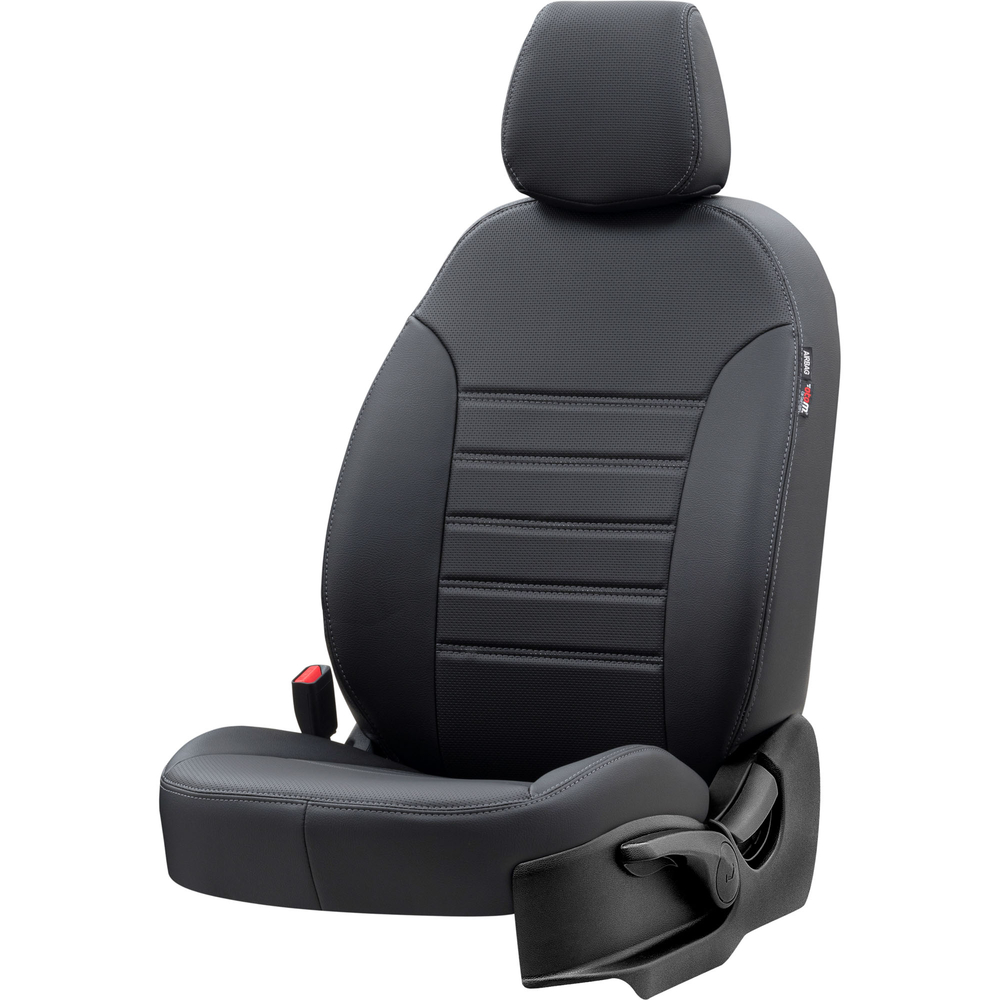 Otom Seat Ibiza 2003-2008 Özel Üretim Koltuk Kılıfı New York Design Siyah - 2