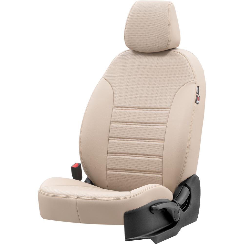 Otom Seat Ibiza 2003-2008 Özel Üretim Koltuk Kılıfı New York Design Bej - 2