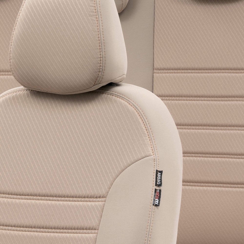 Otom Seat Ibiza 2003-2008 Özel Üretim Koltuk Kılıfı Original Design Bej - Bej - 3