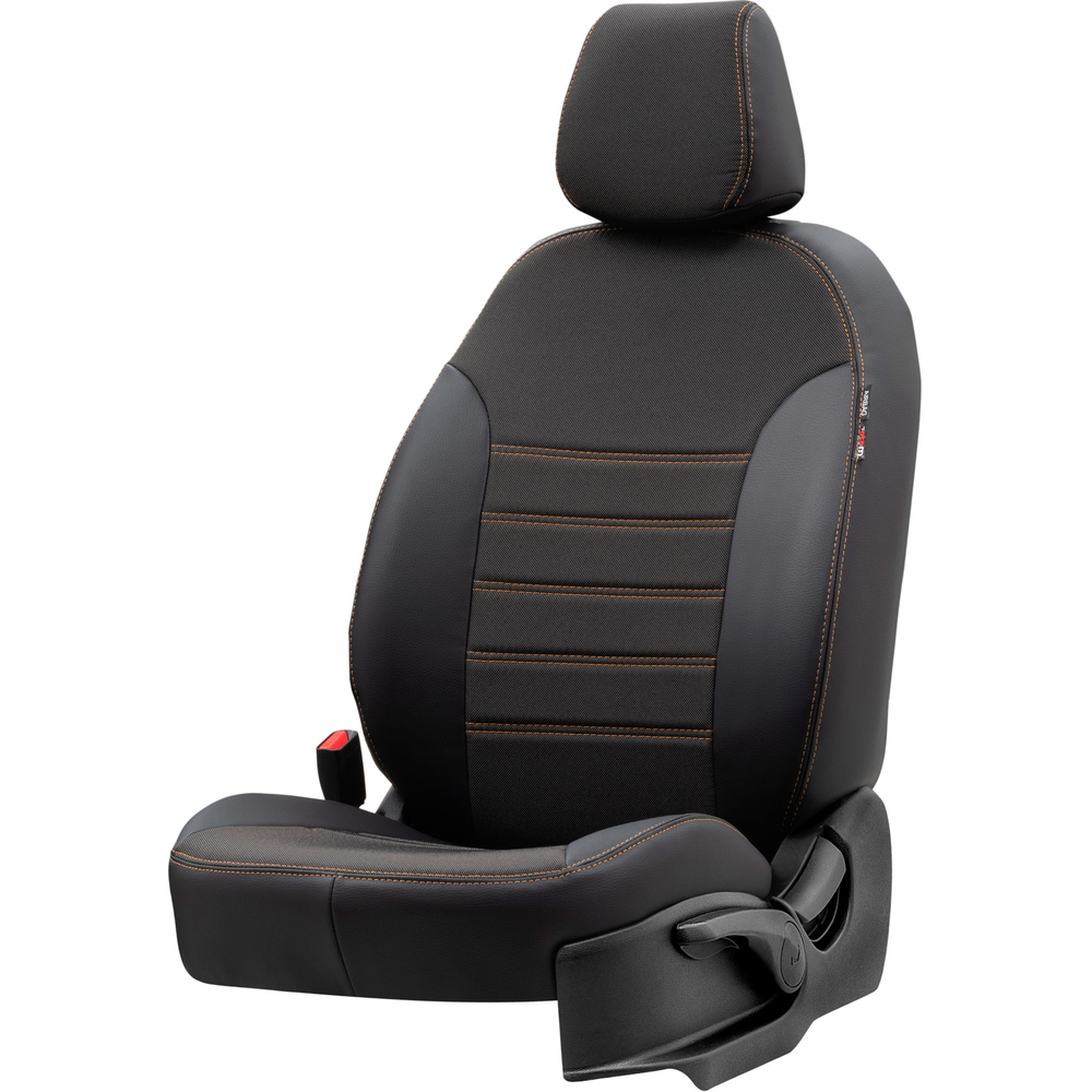 Otom Seat Ibiza 2003-2008 Özel Üretim Koltuk Kılıfı Paris Design Bej - Siyah - 2