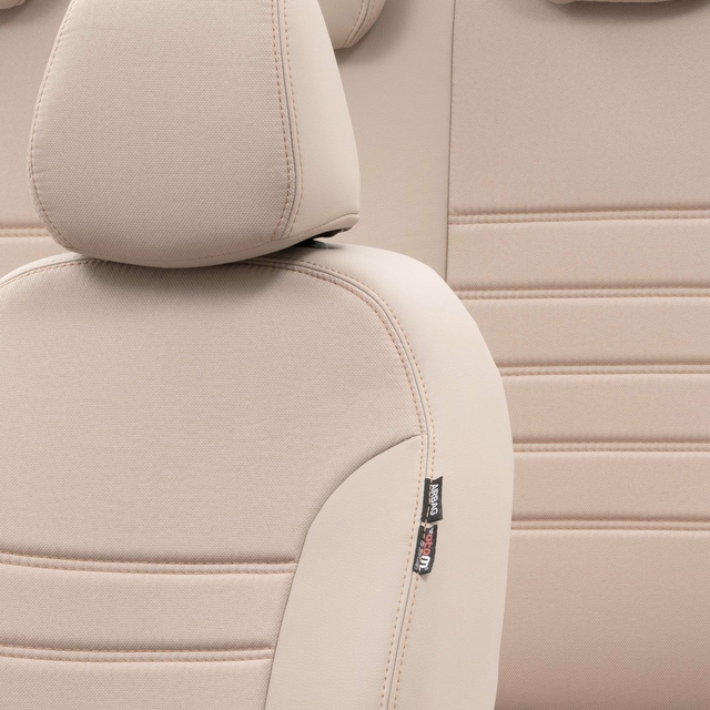 Otom Seat Ibiza 2003-2008 Özel Üretim Koltuk Kılıfı Paris Design Bej - 3