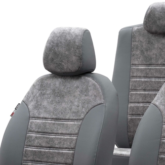 Otom Seat Ibiza 2009-2017 Özel Üretim Koltuk Kılıfı Milano Design Füme - Thumbnail