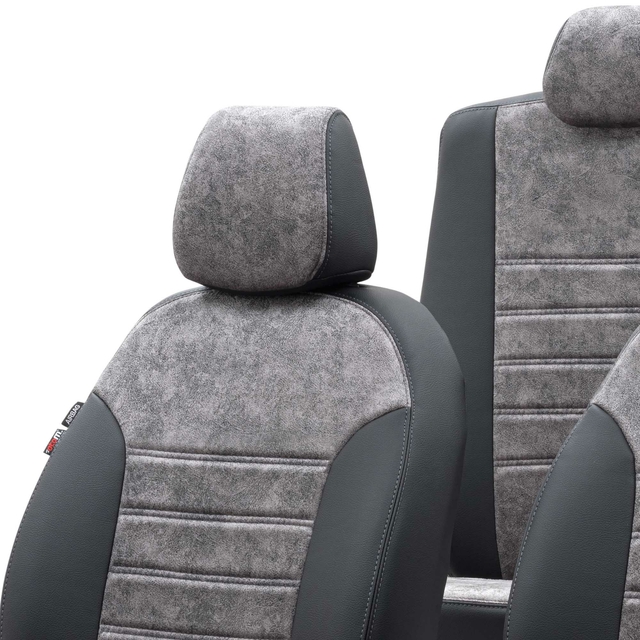 Otom Seat Leon 2013-Sonrası Özel Üretim Koltuk Kılıfı Milano Design Füme - Siyah - 4