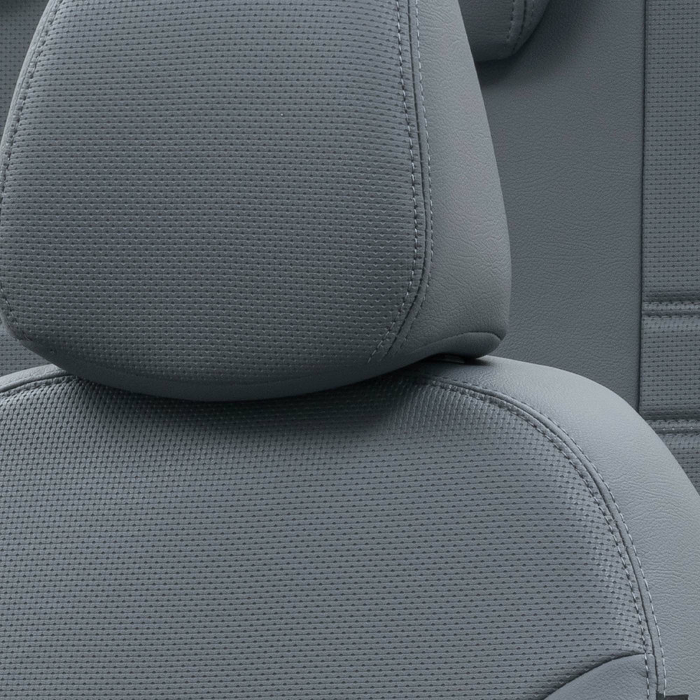 Otom Seat Leon 2013-Sonrası Özel Üretim Koltuk Kılıfı New York Design Füme - 5