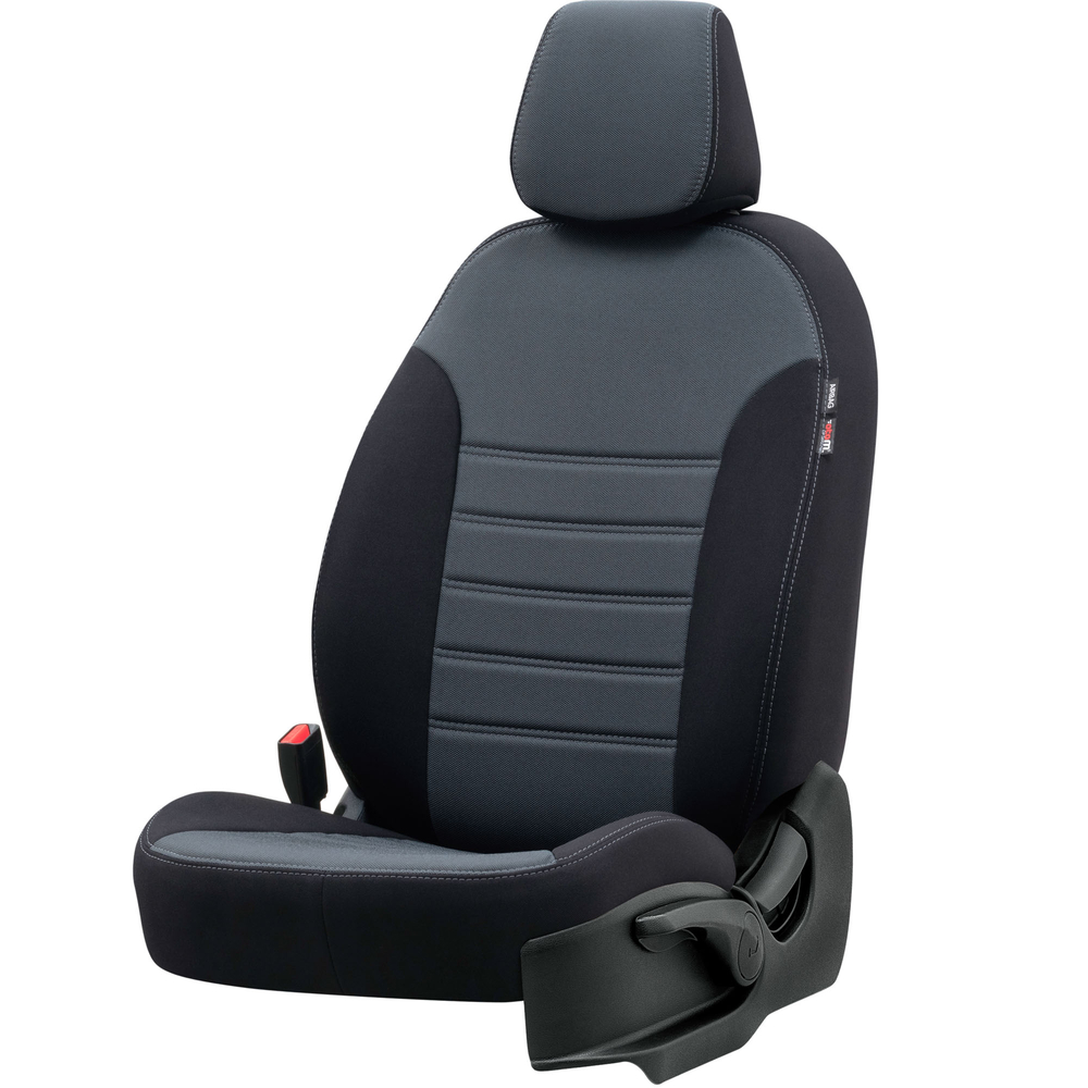Otom Seat Leon 2013-Sonrası Özel Üretim Koltuk Kılıfı Original Design Füme - Siyah - 2