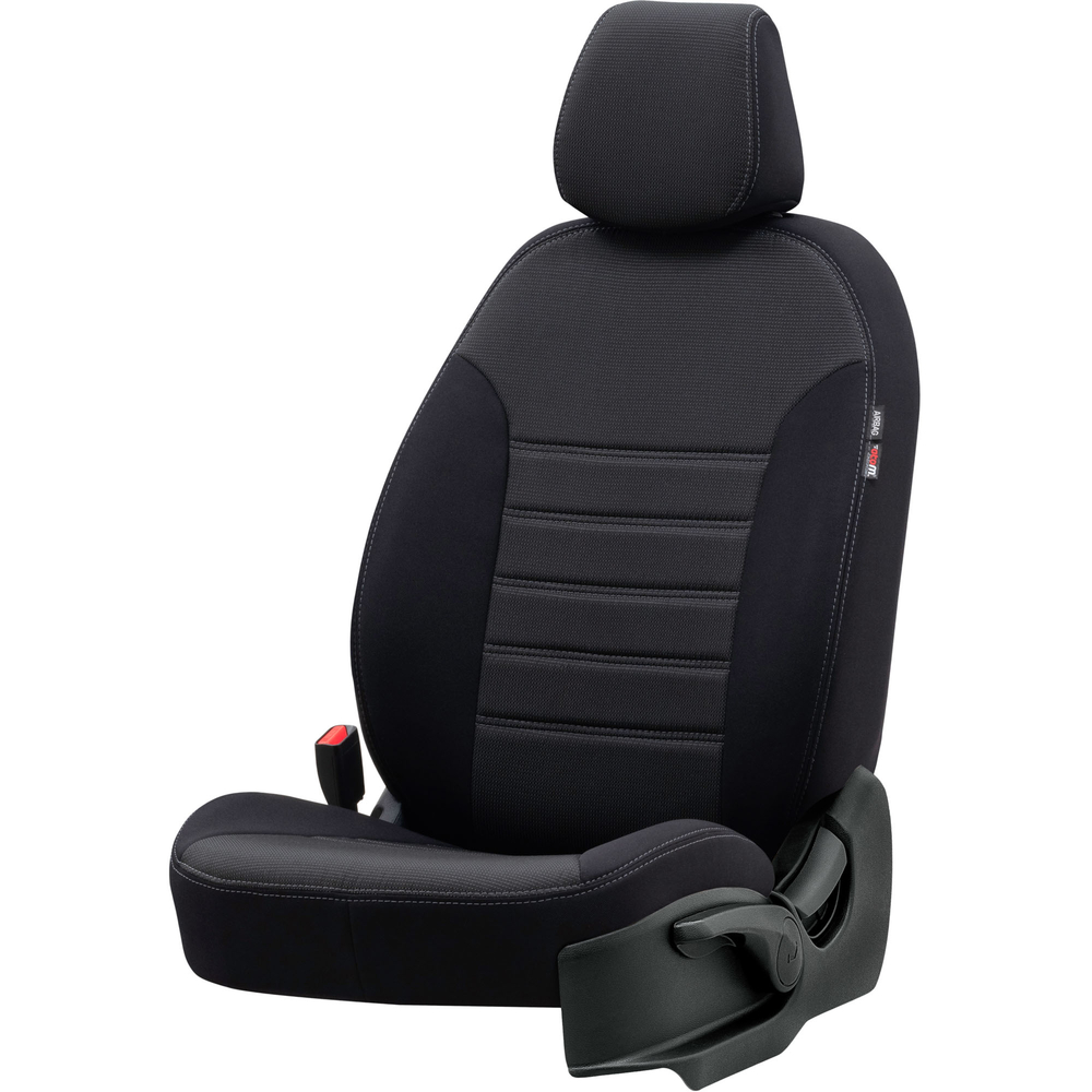 Otom Seat Leon 2013-Sonrası Özel Üretim Koltuk Kılıfı Original Design Siyah - Siyah - 2