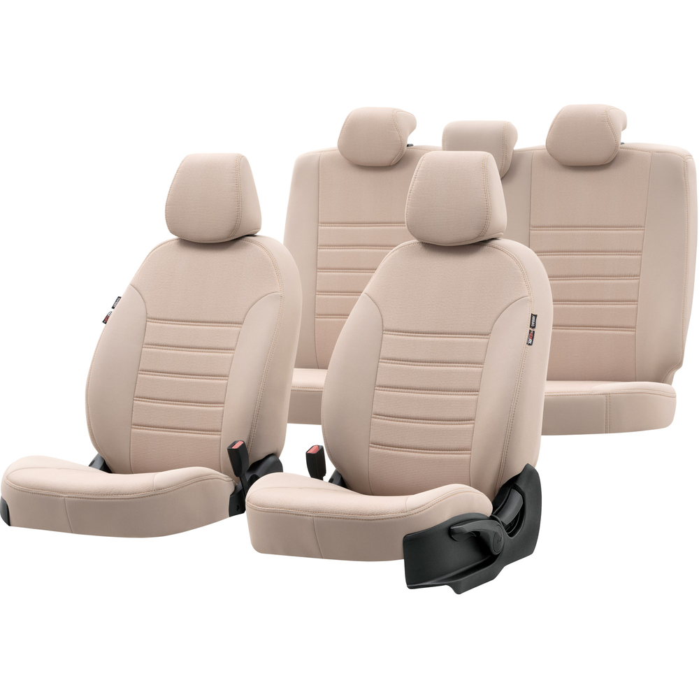 Otom Seat Leon 2013-Sonrası Özel Üretim Koltuk Kılıfı Original Design Bej - 1