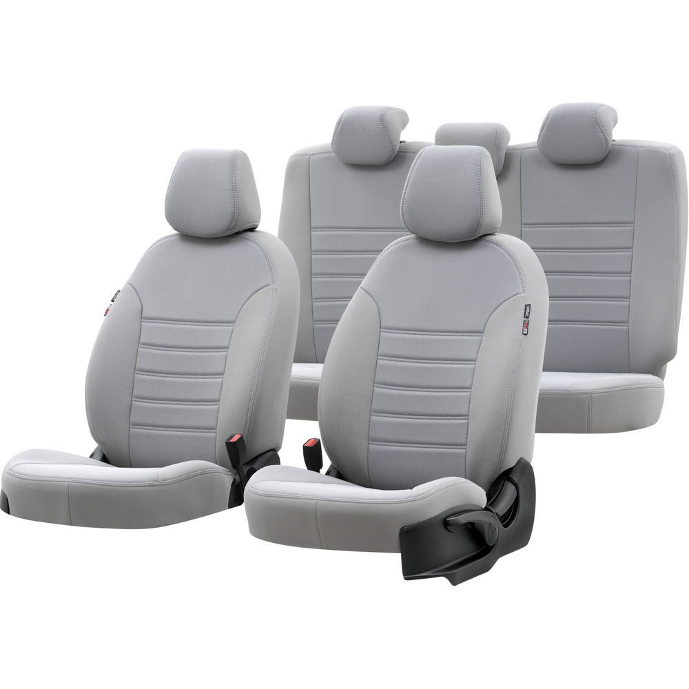 Otom Seat Leon 2013-Sonrası Özel Üretim Koltuk Kılıfı Original Design Gri - 1