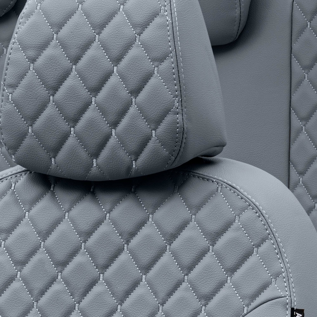 Otom Seat Mii 2012-2019 Özel Üretim Koltuk Kılıfı Madrid Design Deri Füme - 5
