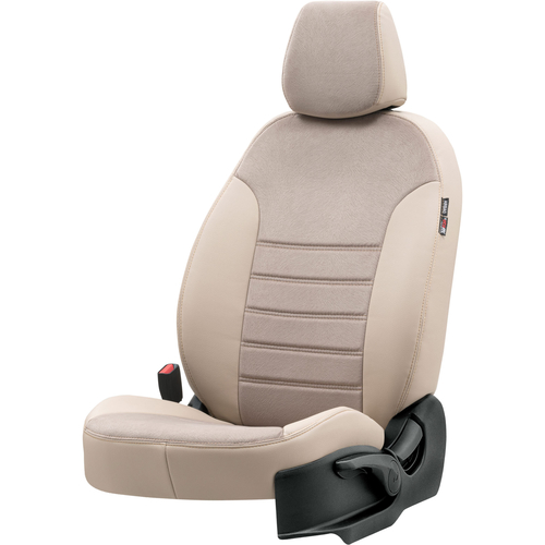 Otom Seat Toledo 1999-2005 Özel Üretim Koltuk Kılıfı London Design Bej - Thumbnail