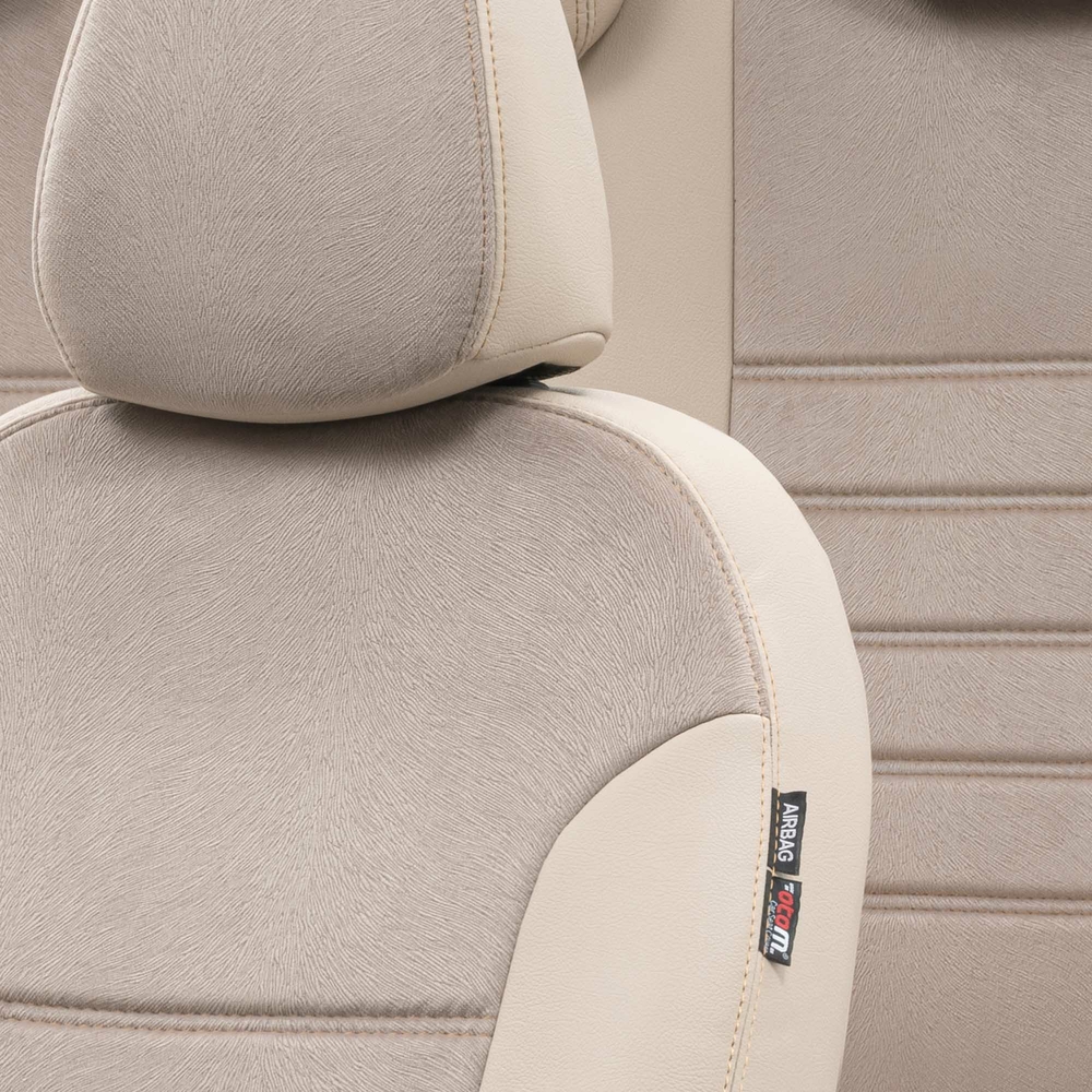 Otom Seat Toledo 2012-2017 Özel Üretim Koltuk Kılıfı London Design Bej - 3