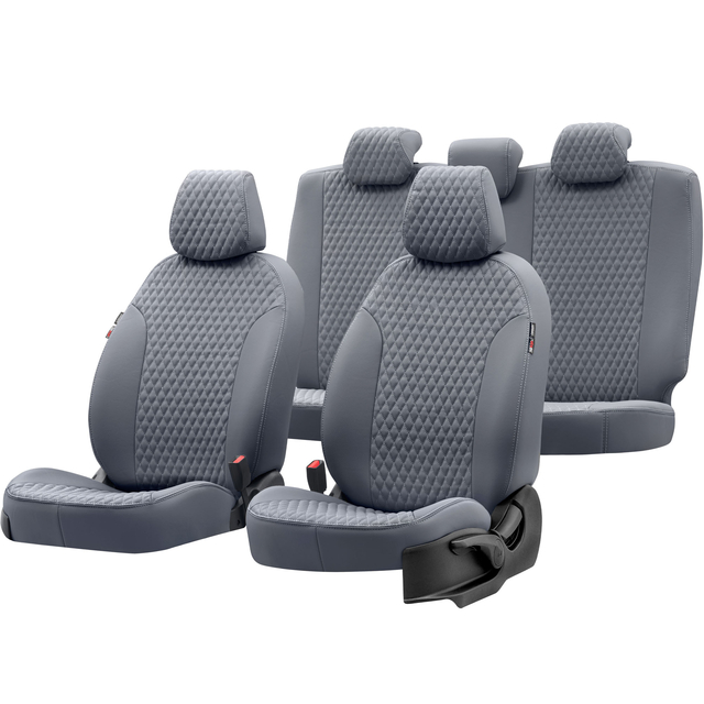 Otom Seat Altea XL 2004-2015 Özel Üretim Koltuk Kılıfı Amsterdam Design Deri Füme - 1