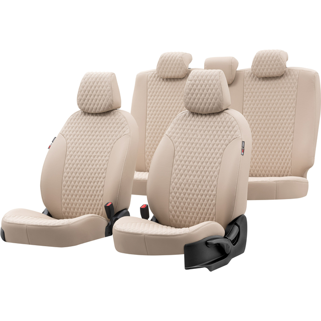 Otom Seat Altea XL 2004-2015 Özel Üretim Koltuk Kılıfı Amsterdam Design Deri Bej - 1