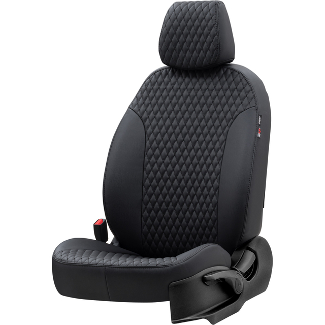 Otom Seat Altea XL 2004-2015 Özel Üretim Koltuk Kılıfı Amsterdam Design Deri Siyah - 2