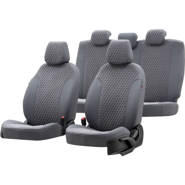 Otom Seat Altea XL 2004-2015 Özel Üretim Koltuk Kılıfı Amsterdam Design Tay Tüyü Füme - 1
