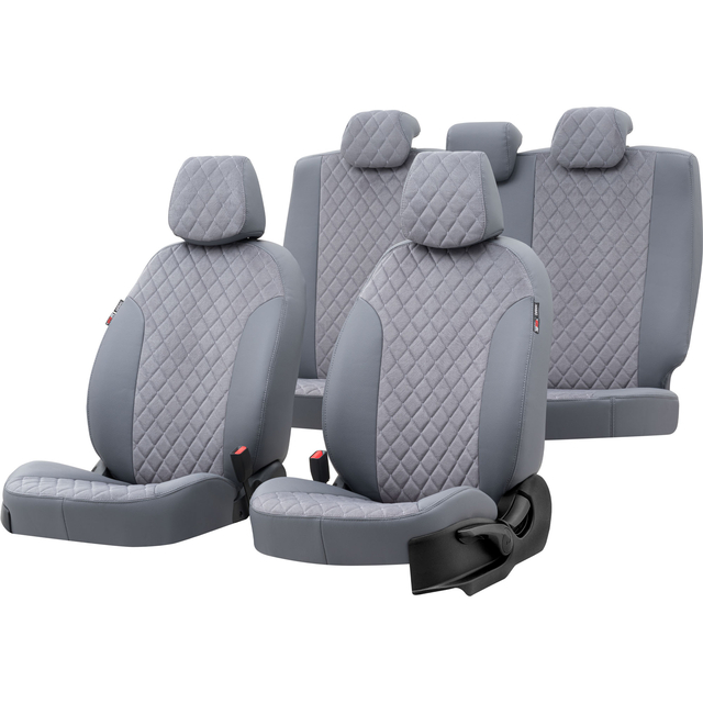 Otom Seat Altea XL 2004-2015 Özel Üretim Koltuk Kılıfı Madrid Design Tay Tüyü Füme - 1