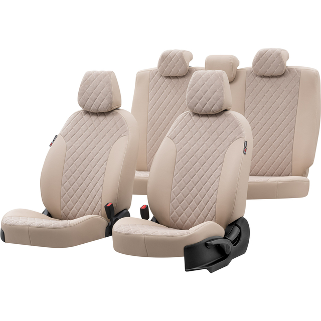 Otom Seat Altea XL 2004-2015 Özel Üretim Koltuk Kılıfı Madrid Design Tay Tüyü Bej - 1