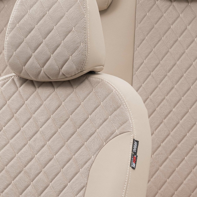Otom Seat Altea XL 2004-2015 Özel Üretim Koltuk Kılıfı Madrid Design Tay Tüyü Bej - 3