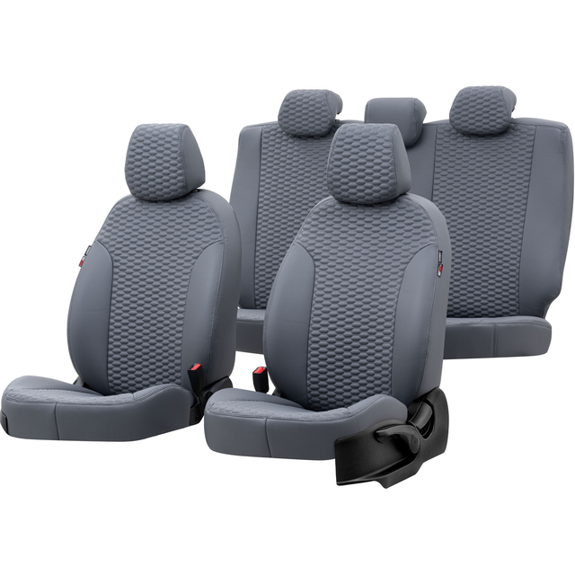 Otom Seat Altea XL 2004-2015 Özel Üretim Koltuk Kılıfı Tokyo Design Deri Füme - 1