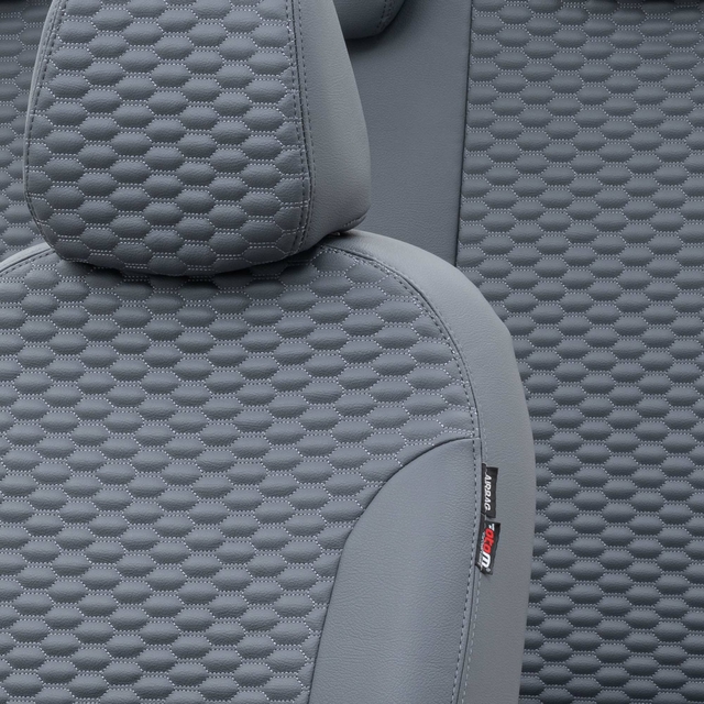 Otom Seat Altea XL 2004-2015 Özel Üretim Koltuk Kılıfı Tokyo Design Deri Füme - 3