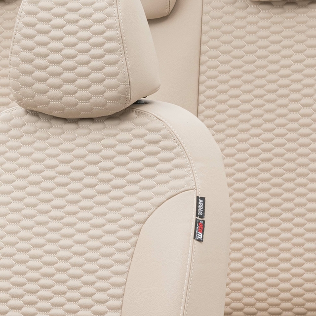 Otom Seat Altea XL 2004-2015 Özel Üretim Koltuk Kılıfı Tokyo Design Deri Bej - 3