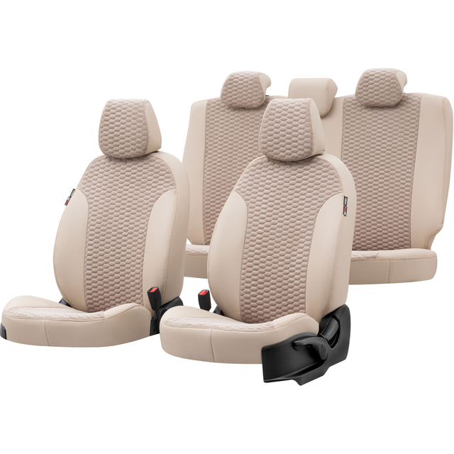 Otom Seat Altea XL 2004-2015 Özel Üretim Koltuk Kılıfı Tokyo Design Tay Tüyü Bej - 1
