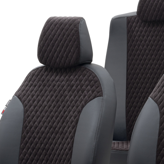 Otom Seat Arona 2018-Sonrası Özel Üretim Koltuk Kılıfı Amsterdam Design Tay Tüyü Siyah - 4