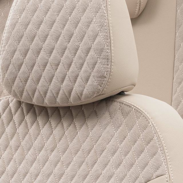 Otom Seat Arona 2018-Sonrası Özel Üretim Koltuk Kılıfı Amsterdam Design Tay Tüyü Bej - 5