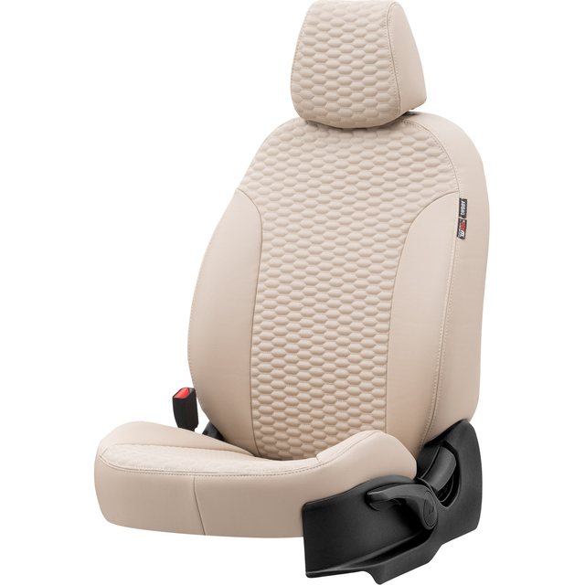 Otom Seat Ibiza 2003-2008 Özel Üretim Koltuk Kılıfı Tokyo Design Deri Bej - 2