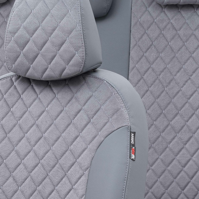 Otom Seat Ibiza 2009-2017 Özel Üretim Koltuk Kılıfı Madrid Design Tay Tüyü Füme - 3