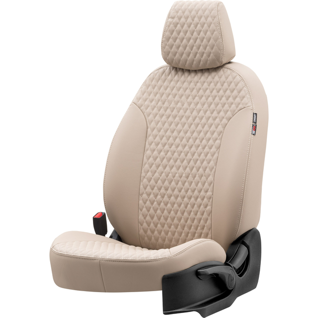 Otom Seat Toledo 2012-2017 Özel Üretim Koltuk Kılıfı Amsterdam Design Deri Bej - 2
