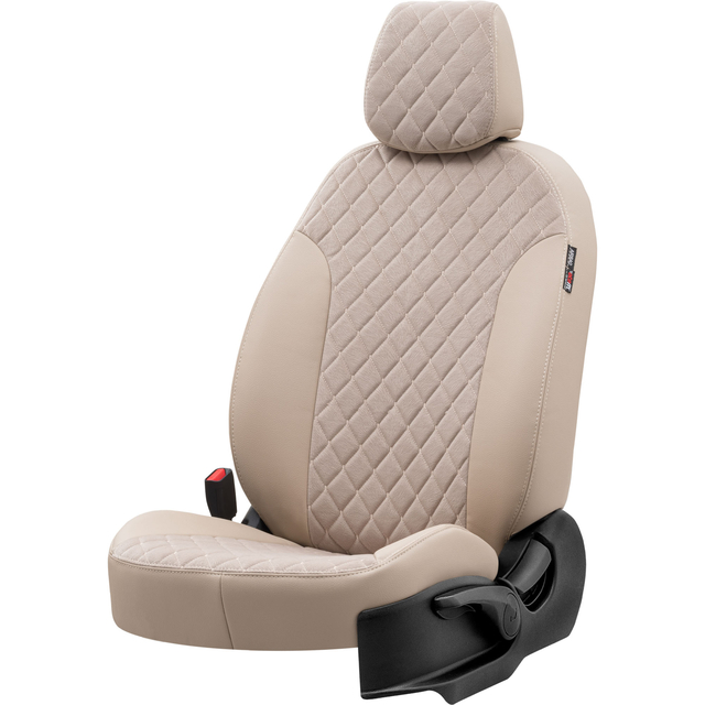 Otom Seat Toledo 2012-2017 Özel Üretim Koltuk Kılıfı Madrid Design Tay Tüyü Bej - 2
